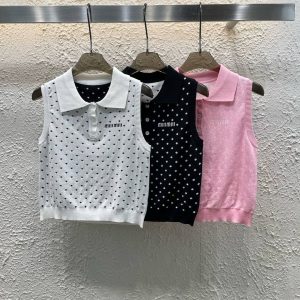 Designer 1:1 Miu Miu Jacquard Vest