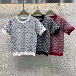 Luxury Gucci Jacquard Short Sleeves