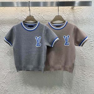 Luxury High Quality Louis Vuitton Jacquard Short Sleeves