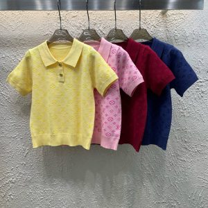 Aaa Louis Vuitton Gold Short Sleeves
