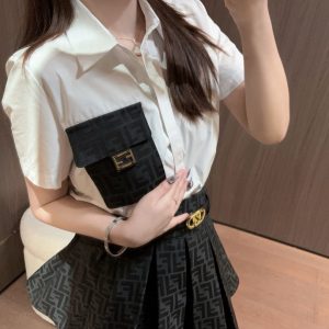 Aaa Luxury Fendi Jacquard Short-Sleeved Shirts
