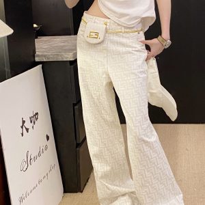 Luxury Aaa Fendi Jacquard Pants