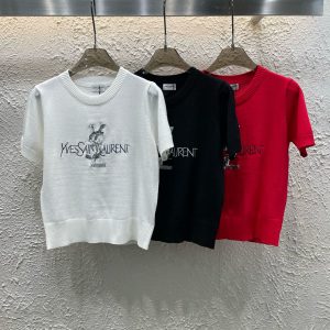 High Quality Luxury Saint Laurent Short Sleeves