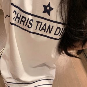 Luxury Dior Gold Short-Sleeved T-Shirt