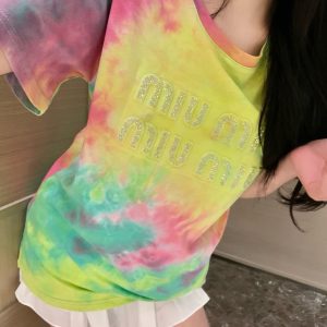 1:1 Miu Miu Stone Short-Sleeved T-Shirt