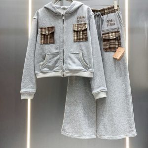 Luxury High Quality Miu Miu Plaid Jacket