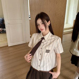 Aaa High Quality Miu Miu Short-Sleeved Shirt