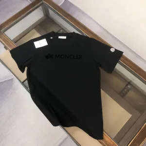 High Quality Moncler Short-Sleeved T-Shirt Black Summer