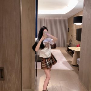 High Quality Burberry Plaid Short-Sleeved Shirts For Spring
