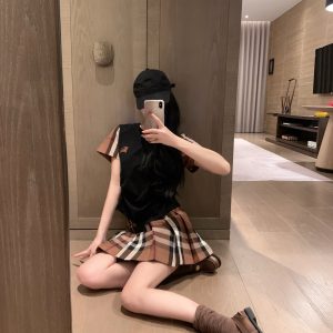 Designer High Quality Burberry Plaid Short-Sleeved Shirts