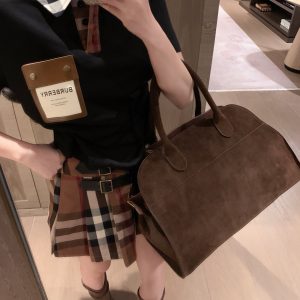 Luxury Burberry Plaid Short-Sleeved Shirts