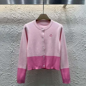 High Quality Vivienne Westwood Wood Long-Sleeved Cardigan