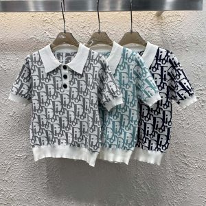 Designer Dior Jacquard Short Sleeves