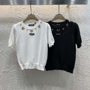 1:1 High Quality Miu Miu Short Sleeves