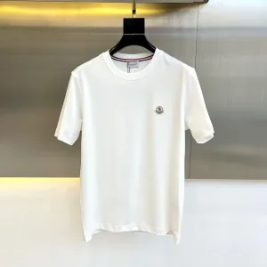 Super Clone Luxury Monk Short-Sleeved T-Shirt Ash Cotton Pure Fleece Easy To Match Spring Summer 3D Logo