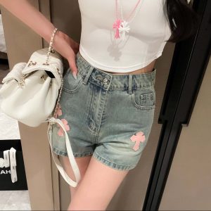 High Quality Chrome Hearts Denim Shorts