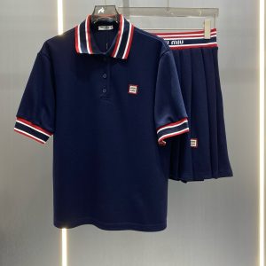 High Quality Luxury Miu Miu Short-Sleeved Shirt