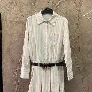 High Quality Vivienne Westwood Wood Long-Sleeved Dress