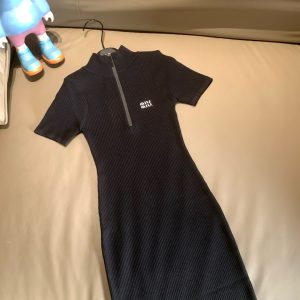 Luxury Aaa Miu Miu Jacquard Short-Sleeved Shirts