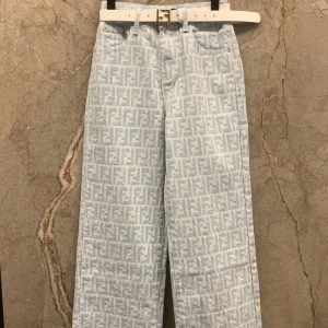 Luxury Fendi Jacquard Pants
