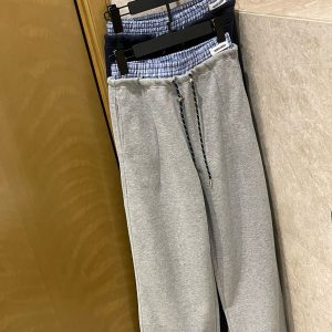 Luxury Aaa Miu Miu Plaid Long Pants