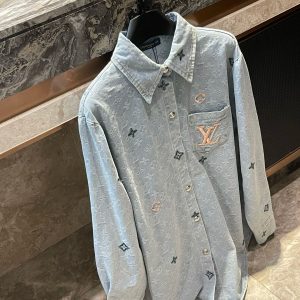 High Quality Luxury Louis Vuitton Denim Shirt