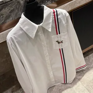 Designer 1:1 Thom Browne Stone Long-Sleeved Shirt