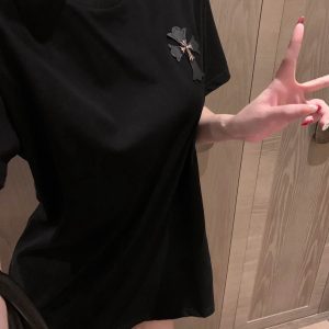 Aaa Luxury Chrome Hearts Leather Short-Sleeved T-Shirt