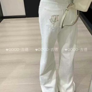 Aaa 1:1 Dior Denim Wide-Leg Pants