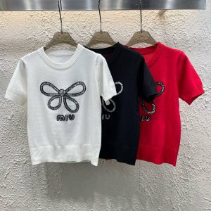 Luxury Miu Miu Short Sleeves