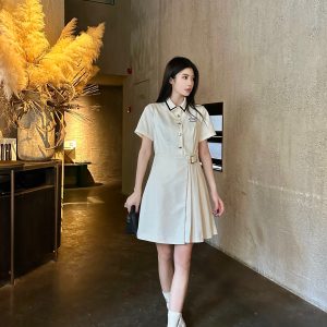 Luxury Designer Miu Miu Leather Dress