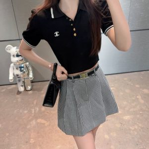 Designer Celine Gold Short-Sleeved T-Shirt