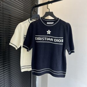 Luxury Aaa Dior Jacquard Short-Sleeved Shirts