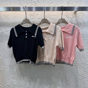 Aaa Designer Miu Miu Short Sleeves