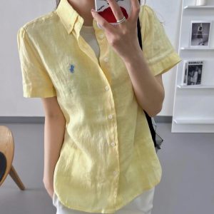 Aaa High Quality Ralph Lauren Cotton Short-Sleeved Shirt For Spring