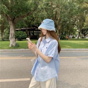 Aaa Ralph Lauren Cotton Short-Sleeved Shirt For Summer