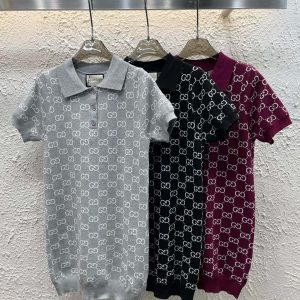 Designer 1:1 Gucci Jacquard Short-Sleeved Shirts