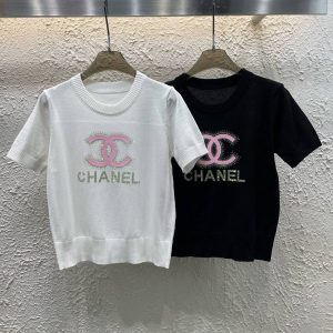 Designer Chanel Stone Short Sleeves