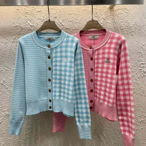 Designer High Quality Vivienne Westwood Wood Long-Sleeved Cardigan