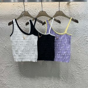 Designer Fendi Jacquard Tank Top