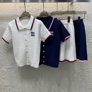 High Quality Luxury Miu Miu Short-Sleeved Shirts