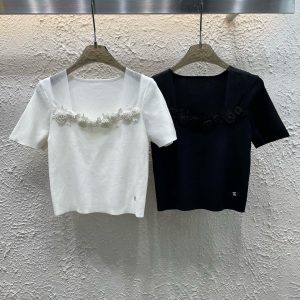 Aaa Chanel Lace Short Sleeves
