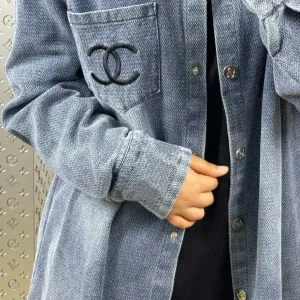 Luxury Super Clone Chanel Outerwear Red Denim