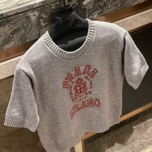 Designer Prada Jacquard Short Sleeves