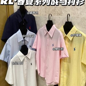 High Quality Luxury Ralph Lauren Cotton Short-Sleeved Shirt