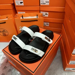 AAA Hermes Slippers White