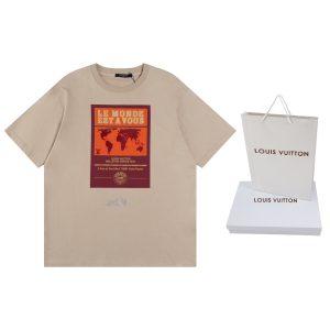 Luxury Aaa Louis Vuitton Cotton Short-Sleeved T-Shirt