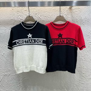 Luxury Dior Jacquard Short Sleeves
