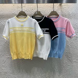 Designer Dior Jacquard Short Sleeves