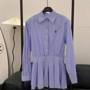 Luxury Designer Ralph Lauren Long-Sleeved Dress